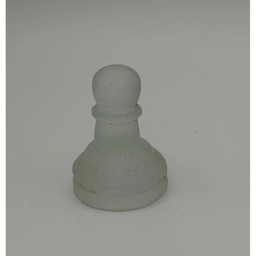 Frosted Glass‎ Chess Game Replacement Pieces Pawn 1.5" Tall